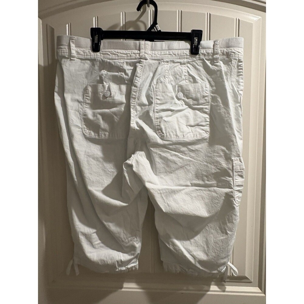 Gloria Vanderbilt Capri Pants White Womens Plus Sz 18W - Picture 2 of 4